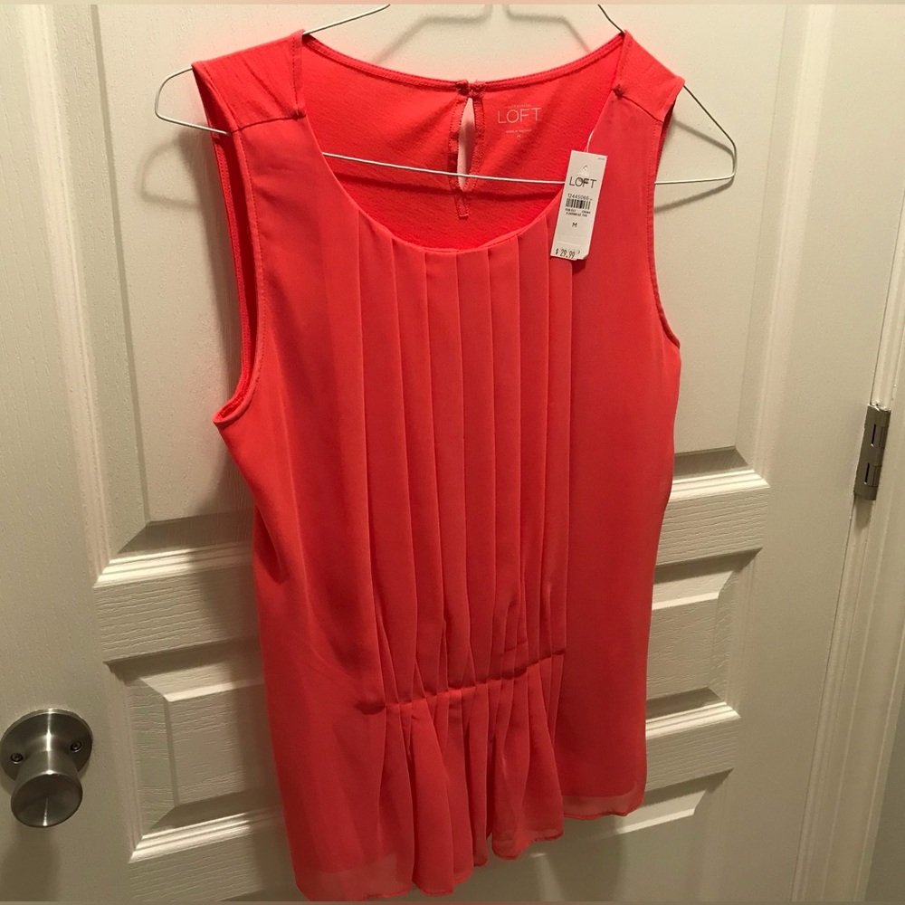 Ann Taylor Loft Orange Top (Medium). New with tags.